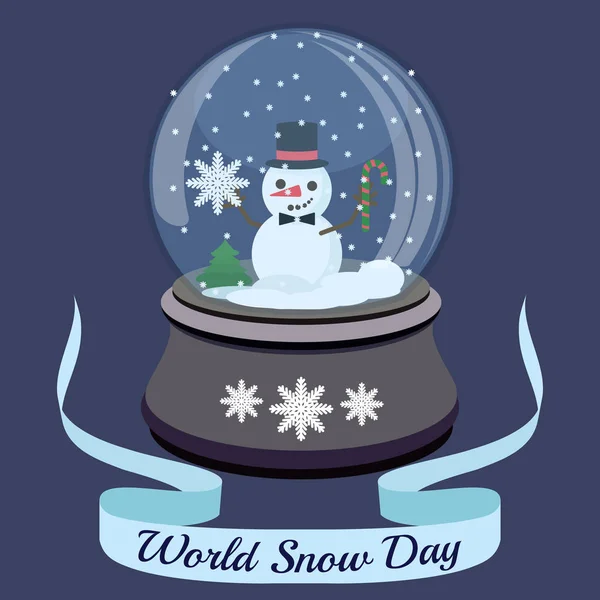 Día Mundial de la Nieve — Vector de stock