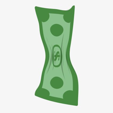 Bize Doları buruşuk beyaz izole bill