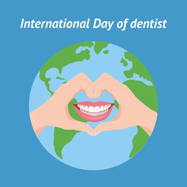 Giornata internazionale del dentista — Vettoriale Stock