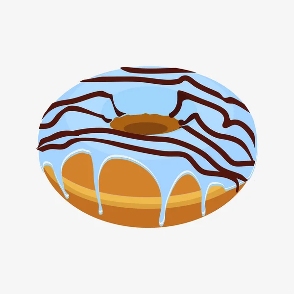 Donut avec des aspersions isolées sur fond blanc — Image vectorielle