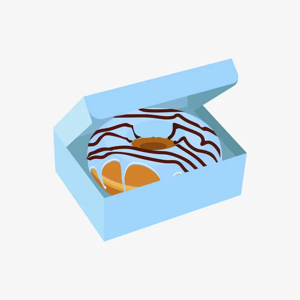 Donut avec des aspersions isolées sur fond blanc — Image vectorielle