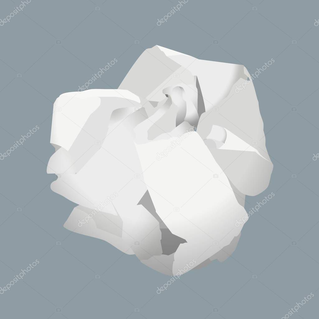 Crumpled paper ball