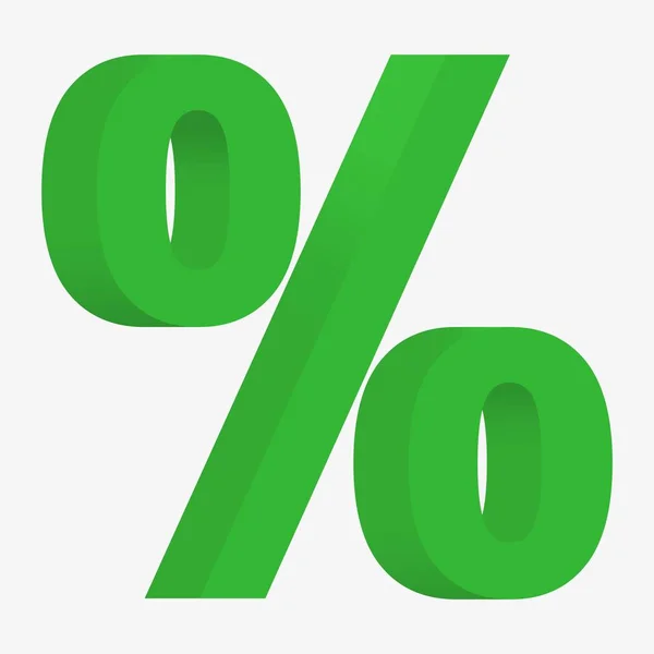 3D figur procenttecken — Stock vektor