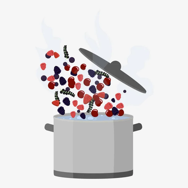 Kochtopf geöffnet — Stockvektor