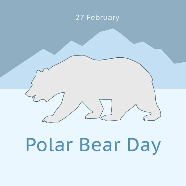 International Polar Bear Day — Stock Vector