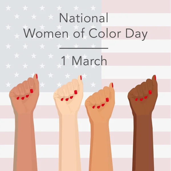 Nationaler Tag der farbigen Frau — Stockvektor