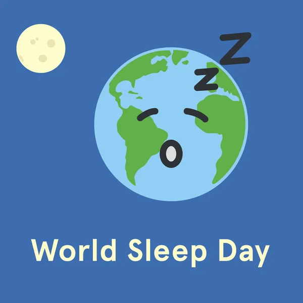 Giornata mondiale del sonno — Vettoriale Stock