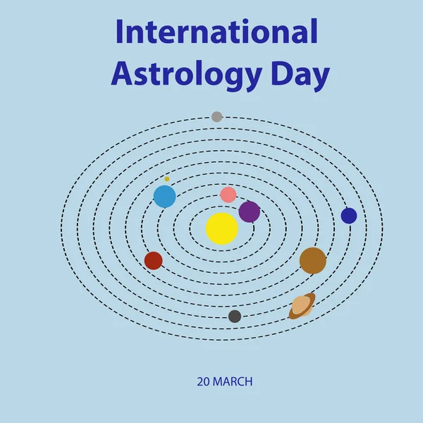 Happy astrology day — Stock Vector