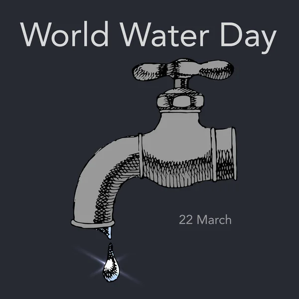 Giornata mondiale dell'acqua . — Vettoriale Stock