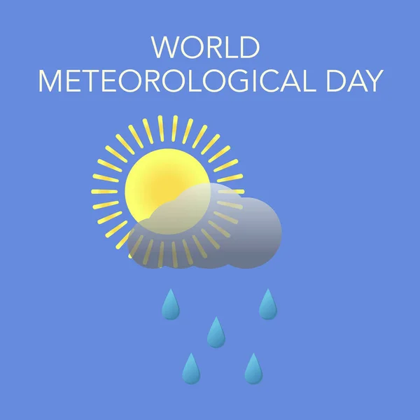 Giornata Meteorologica Mondiale . — Vettoriale Stock