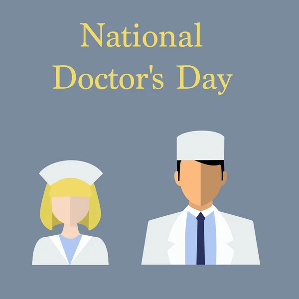 Doctor's day greeting design vector — Stock Vector