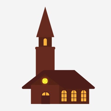 Kilise düz simgesi