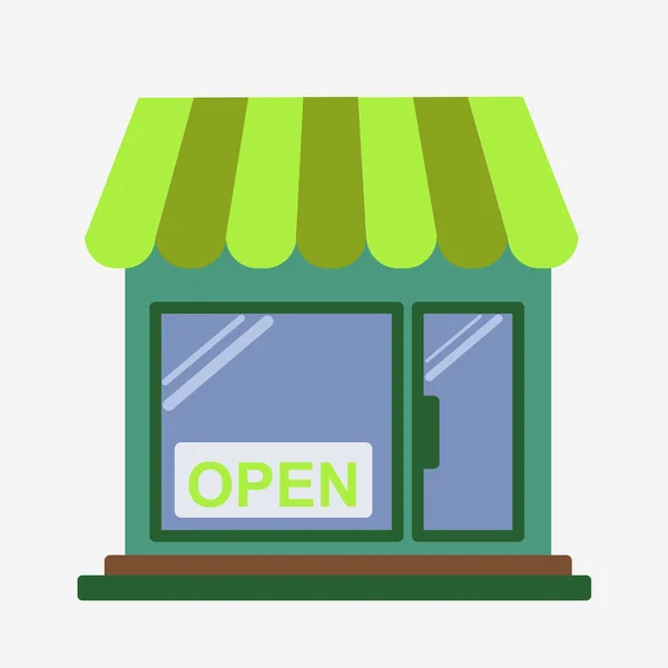 Shop front open — Stock Vector
