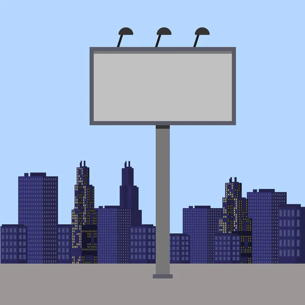 Grand panneau publicitaire urbain vierge — Image vectorielle