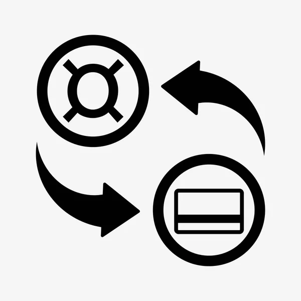 Icona conversione denaro — Vettoriale Stock