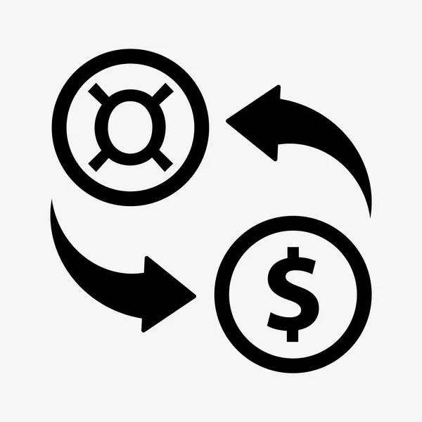 Pengar konvertera ikon — Stock vektor