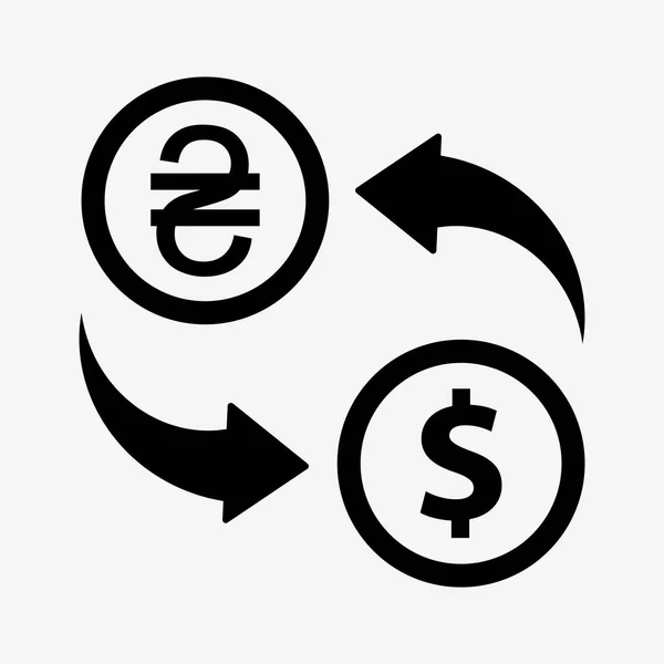 Ícone de conversão de dinheiro — Vetor de Stock