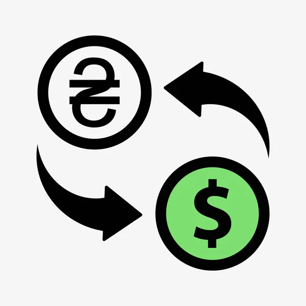 Ikona konwersji pieniędzy — Wektor stockowy