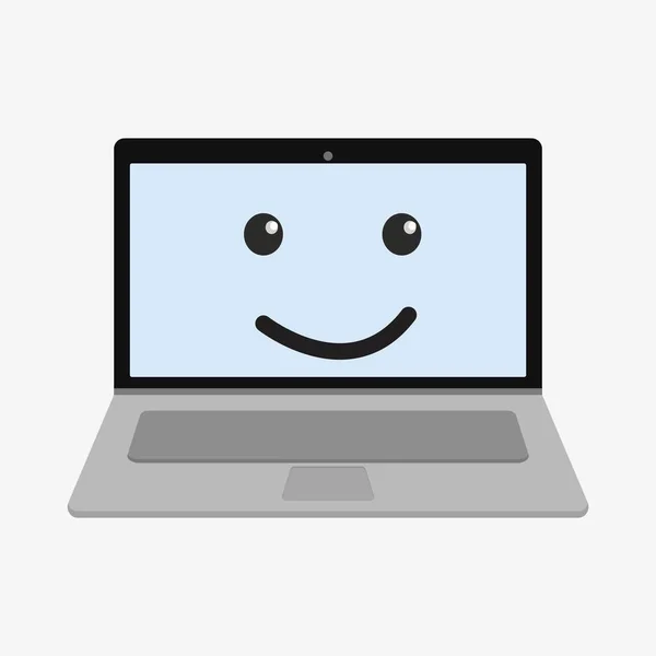 Laptop stripfiguur — Stockvector