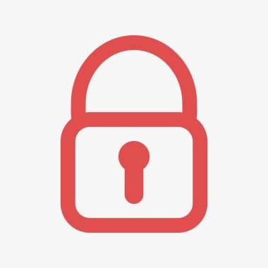 Kilit kırmızı simgesi