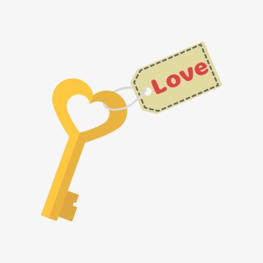 Kalp şekli anahtar simgesi