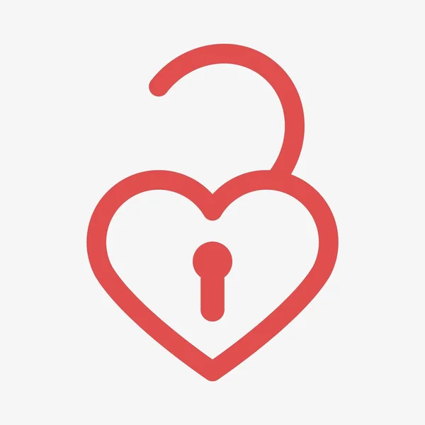 Heart lock icon — Stock Vector