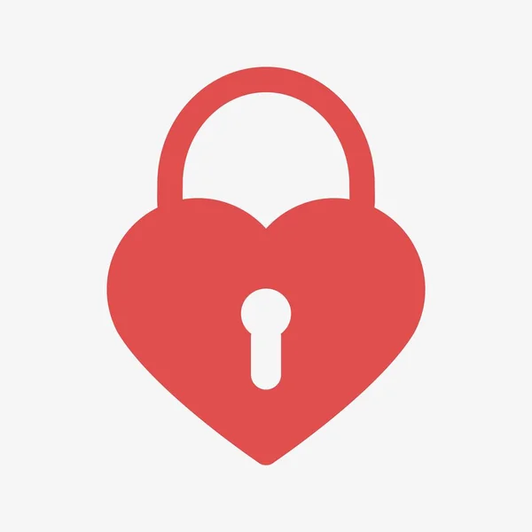 Heart lock icon — Stock Vector