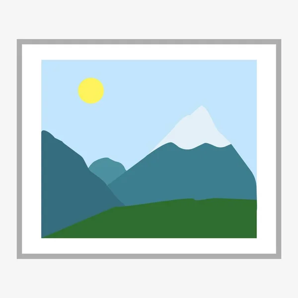 Montaña paisaje ilustración — Archivo Imágenes Vectoriales