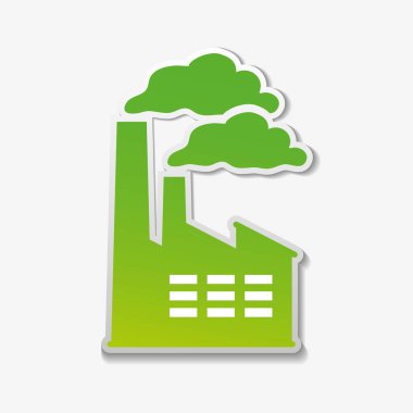 İzole fabrika simgesi