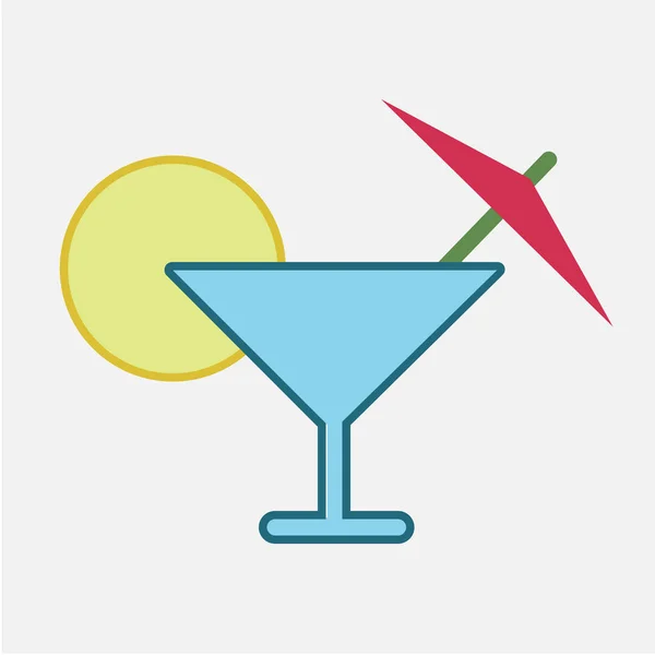 Cocktail icon isolated — Stock Vector