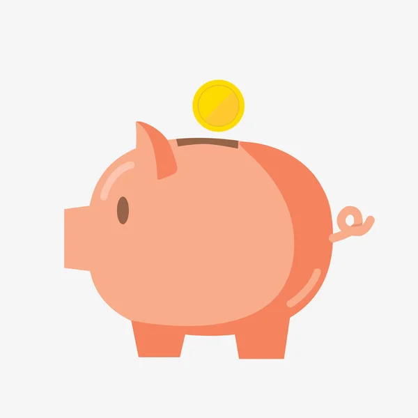 Piggy bank for coins — Stock Vector