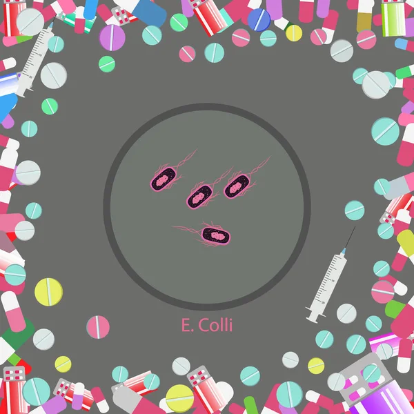 E-coli βακτήρια εικονίδιο — Διανυσματικό Αρχείο