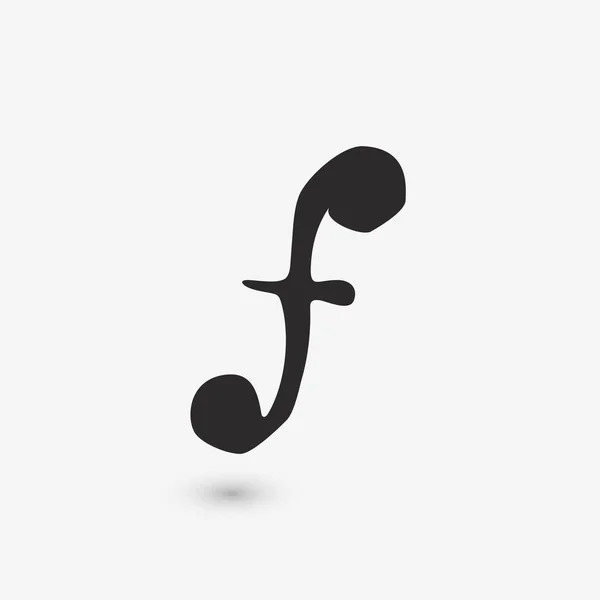 Music note vector icon — Stock Vector