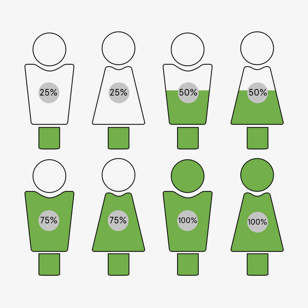 Инфографика "Мужчины против женщин"
