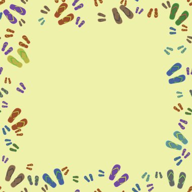 Plaj terlikleri çerçeve