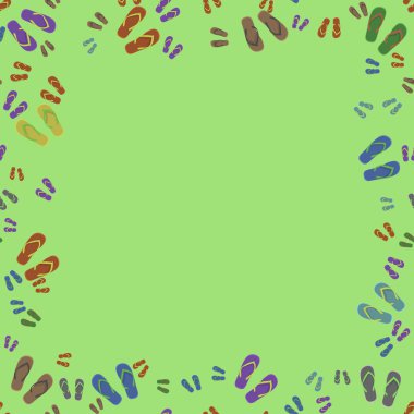 Plaj terlikleri çerçeve