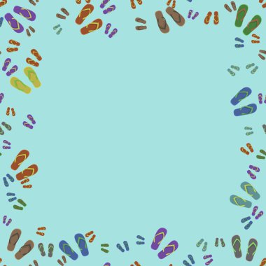 Plaj terlikleri çerçeve