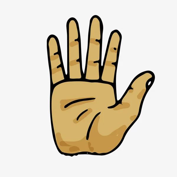 Mão mostrando cinco dedos —  Vetores de Stock
