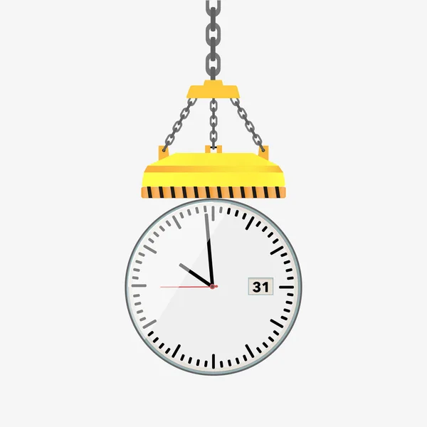 Relógio de parede com data —  Vetores de Stock