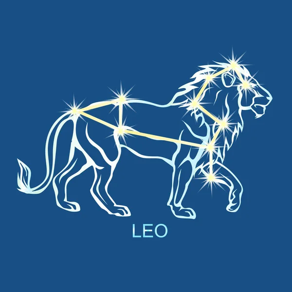 Созвездие Льва Зодиака — стоковый вектор