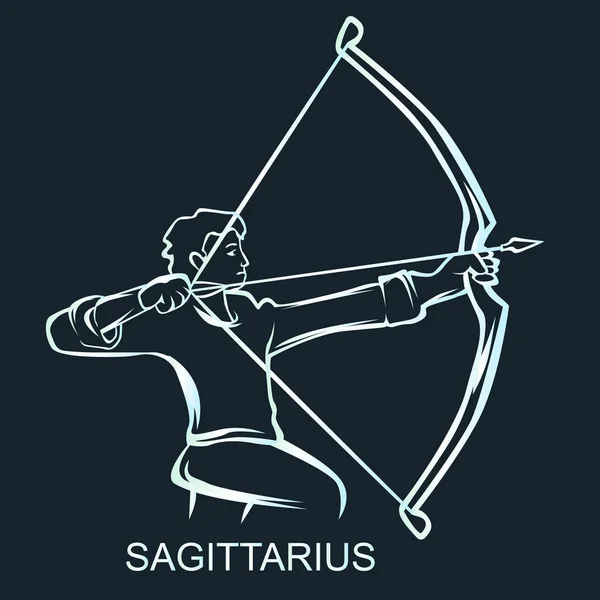 Costellazione zodiacale Sagittario — Vettoriale Stock