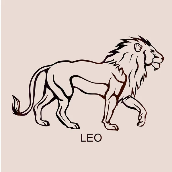 Costellazione di Leo Zodiaco — Vettoriale Stock