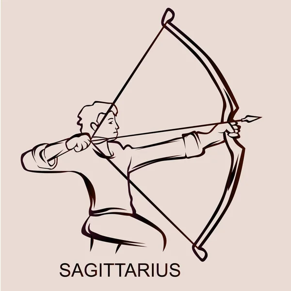 Costellazione zodiacale Sagittario — Vettoriale Stock