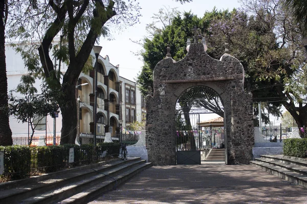 Streets Rustic Rustic Magical Town Enclosed Streets Mexico City Assumption — Stock Photo, Image