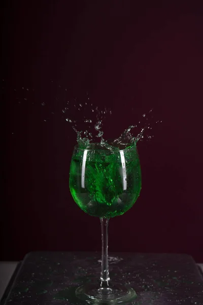 Splash Cocktails Gröna Älva Bägare Dryck Barer Och Nattliv Mexiko — Stockfoto