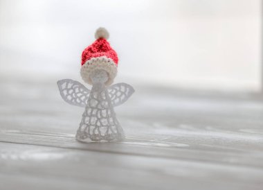 Noel beyaz melek şapkalı