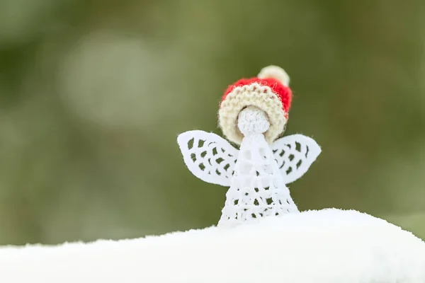 Noel beyaz melek şapkalı