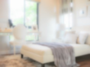 Yatak odası ve modern yatak odası iç çalışma tablosu ile bulanıklık