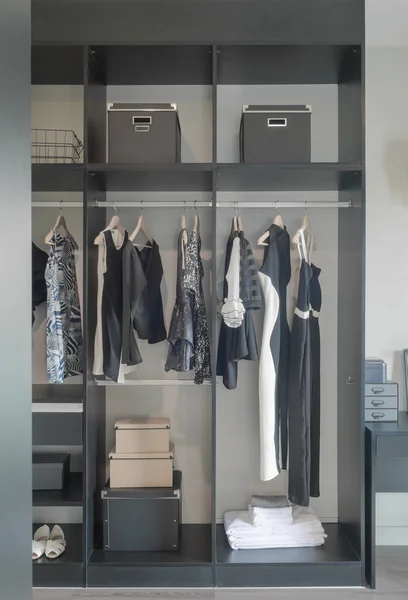 Dark color set up wardrobe for lady — Stockfoto