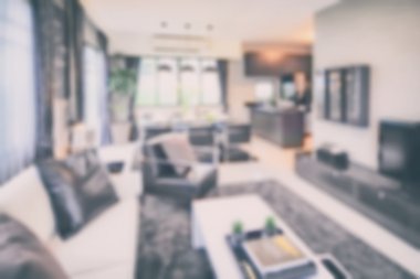 Modern oturma odası iç görüntü bulanıklığı